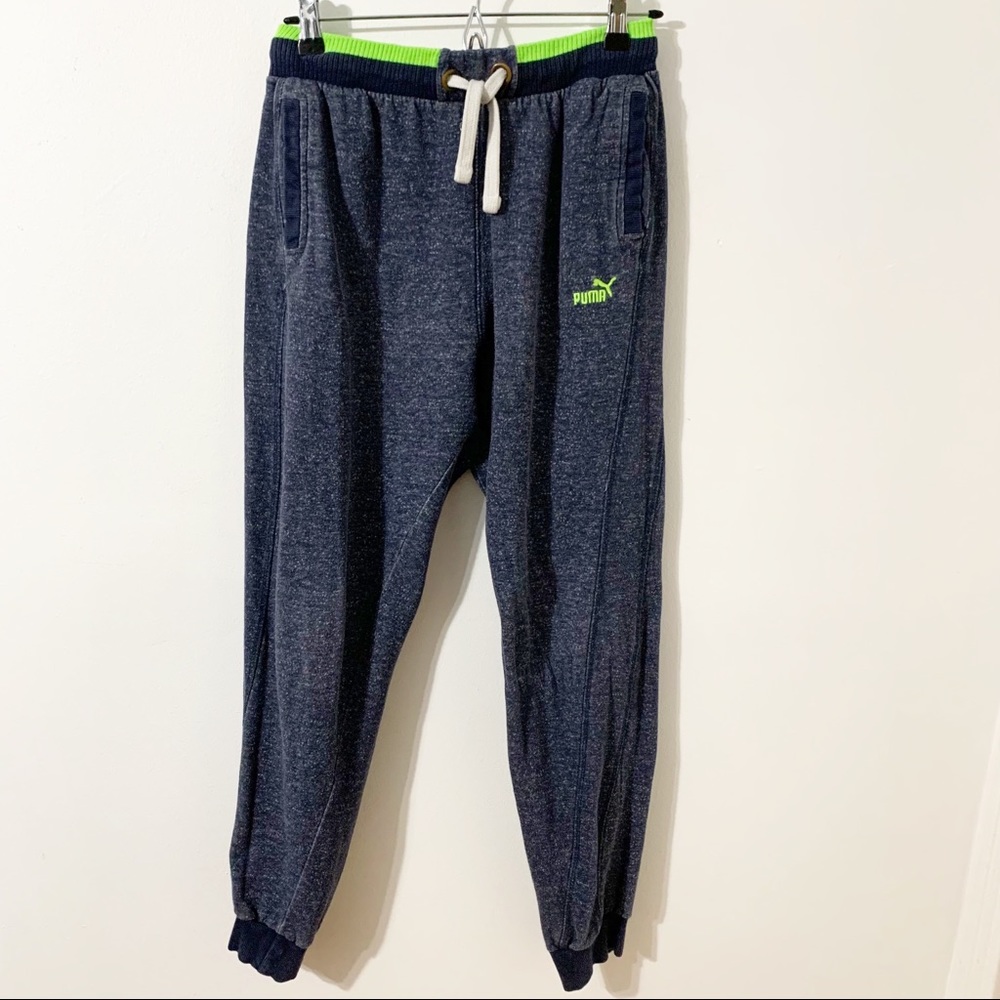 Puma Youth Joggers Banded with Drawstring Waistline Cuffs Side Pockets 🟦🟩⬜️